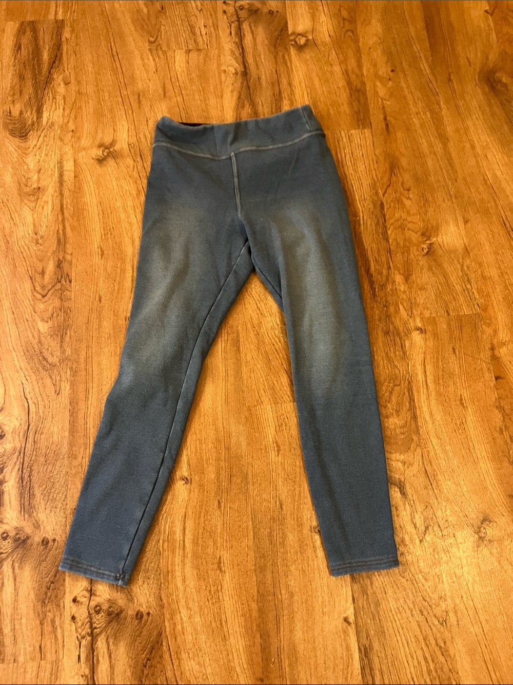 HUE Slate Blue High-Rise Jeggings lined leggings small